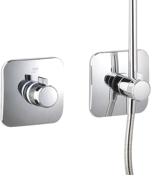 Example image of Mira Adept Concealed Thermostatic Shower Valve With Rigid Riser Kit.