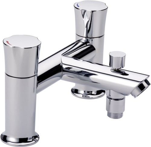 Larger image of Mira Discovery Deck Mounted Bath Shower Mixer Tap (Chrome).