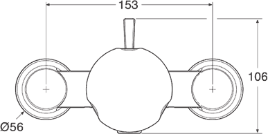 Technical image of Mira Discovery Exposed Thermostatic Shower Valve (Chrome).