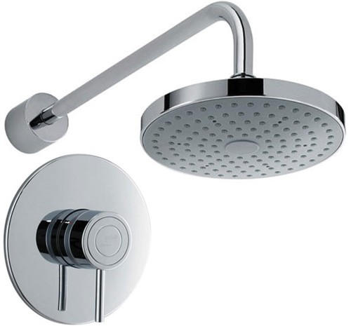 Larger image of Mira Element Concealed Thermostatic Shower Valve With Round Shower Head.