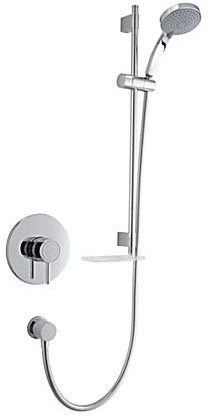 Larger image of Mira Element Concealed Thermostatic Shower Valve With Slide Rail Kit (Chrome).