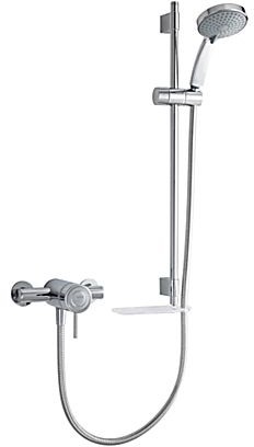 Larger image of Mira Element Exposed Thermostatic Shower Valve With Slide Rail Kit (Chrome).