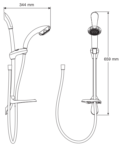 Technical image of Mira Electric Showers Mira Elite ST 9.8kW.