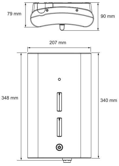 Technical image of Mira Electric Showers Escape Electric Shower (Satin & Chrome, 9.0kW).