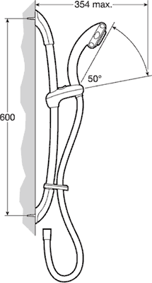 Technical image of Mira Excel Concealed Thermostatic Shower Kit with Slide Rail in Chrome.