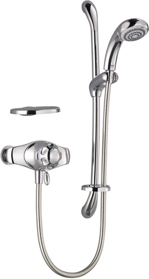 Larger image of Mira Excel Exposed Thermostatic Shower Kit with Slide Rail in Chrome.