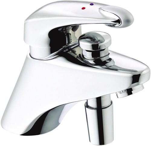 Larger image of Mira Excel 1 Tap Hole Bath Shower Mixer Tap With Shower Kit (Chrome).