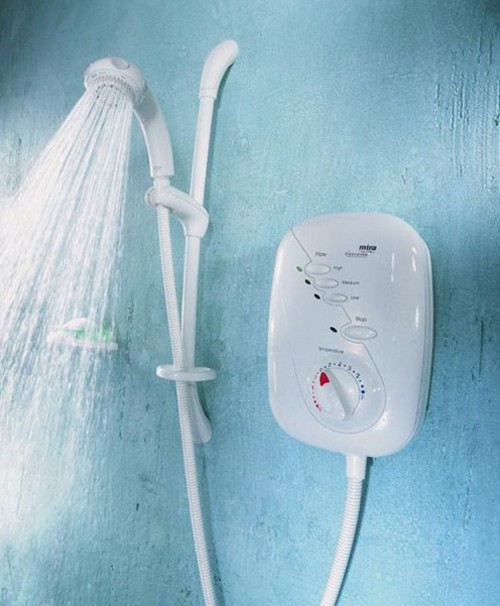 Larger image of Mira Power Showers Mira Extreme Thermostatic in white.