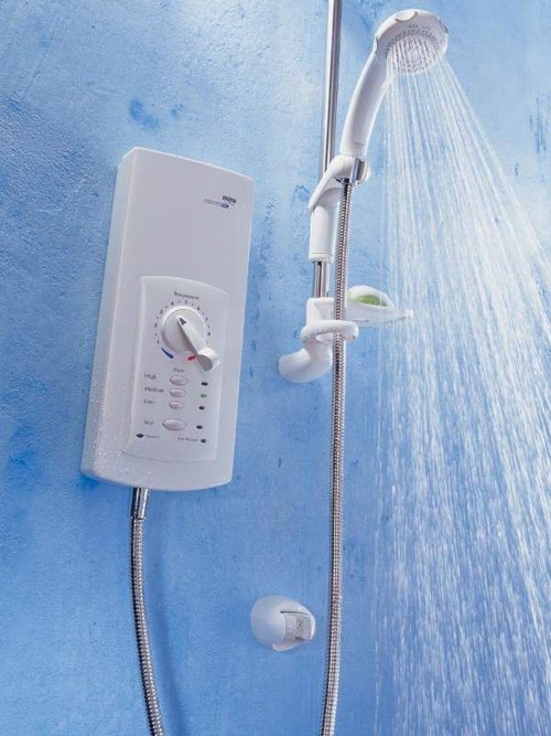 Larger image of Mira Electric Showers Mira Advance ATL Flex 9kW in white & chrome.