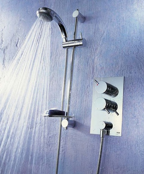 Larger image of Mira Form Concealed Thermostatic Shower Kit with Slide Rail in Chrome.
