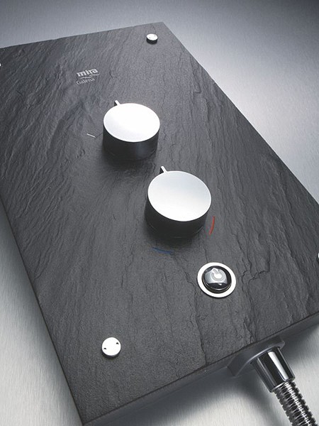 Larger image of Mira Galena 9.8kW Thermostatic Electric Shower With Slate Fascia.