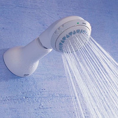 Larger image of Mira Accessories Mira RF7 Adjustable Spray, Rigid Shower Head (BIR, White).