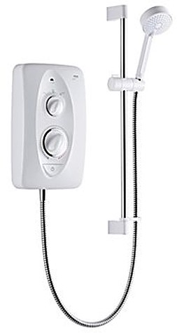 Larger image of Mira Electric Showers Jump Electric Shower (White & Chrome, 8.5kW).