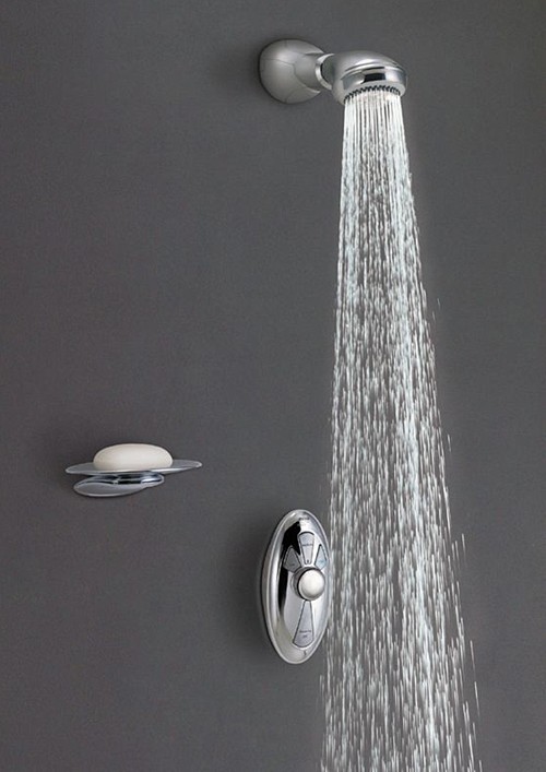 Larger image of Mira Magna Thermostatic Exposed Digital Shower Kit with Fixed Shower Head.