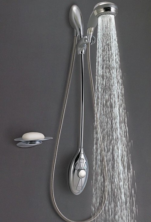 Larger image of Mira Magna Thermostatic Exposed Digital Shower Kit with Slide Rail & Pump.