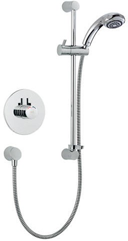 Larger image of Mira Miniduo Concealed Thermostatic Shower Valve With Eco Slide Rail Kit.
