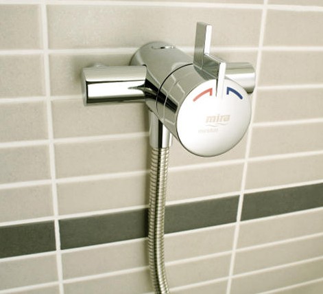 Example image of Mira Miniduo Exposed Thermostatic Shower Valve With Eco Slide Rail Kit.