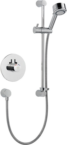 Larger image of Mira Miniduo Concealed Thermostatic Shower Valve With Shower Kit (Chrome).