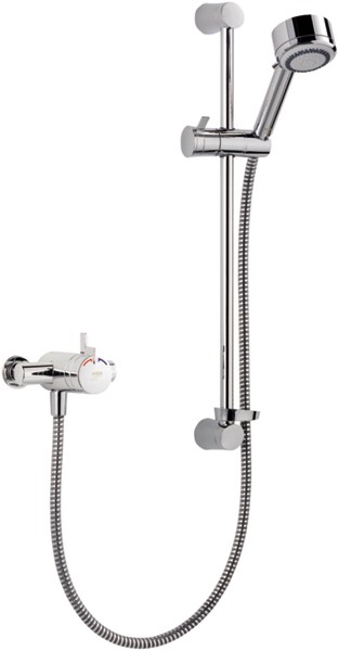 Larger image of Mira Miniduo Exposed Thermostatic Shower Valve With Shower Kit (Chrome).