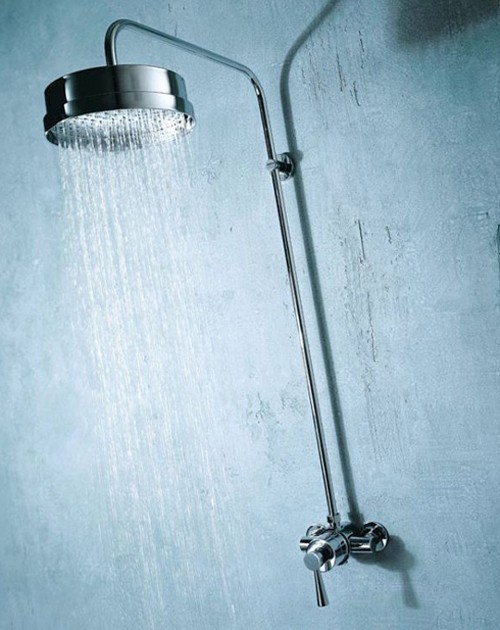 Larger image of Mira Mode Thermostatic Exposed Shower Valve, Rigid Riser & 8" Head.