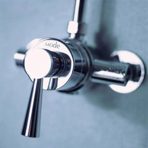 Example image of Mira Mode Thermostatic Exposed Shower Valve, Rigid Riser & 8" Head.