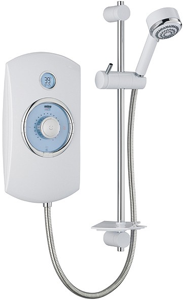 Larger image of Mira Orbis 9.8kW Thermostatic Electric Shower With LCD (White).