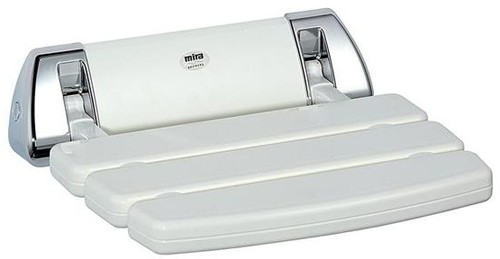 Larger image of Mira Accessories Mira Shower Seat (White & Chrome).