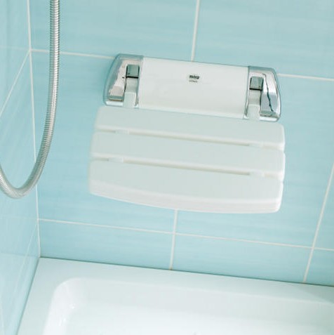 Example image of Mira Accessories Mira Shower Seat (White & Chrome).