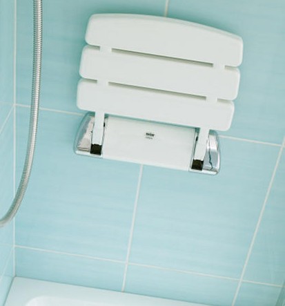 Example image of Mira Accessories Mira Shower Seat (White & Chrome).