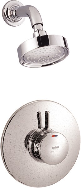 Larger image of Mira Select Concealed Thermostatic Shower Valve & Shower Head (Chrome).