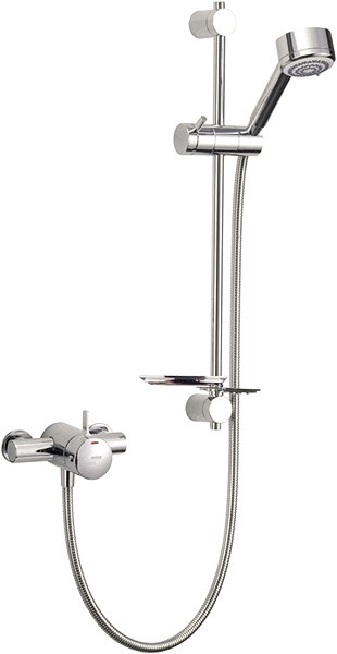 Larger image of Mira Select Exposed Thermostatic Shower Valve With Shower Kit (Chrome).