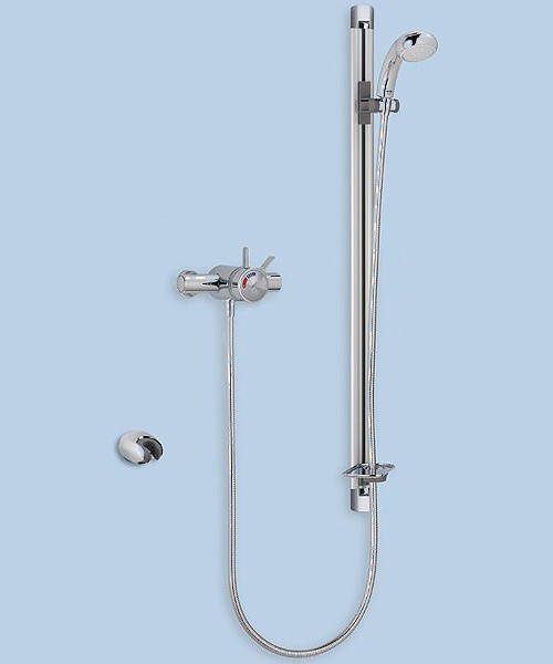 Larger image of Mira Select Flex Exposed Thermostatic Shower Valve With Shower Kit (Chrome).