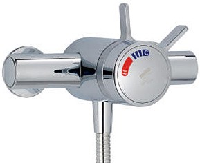 Example image of Mira Select Flex Exposed Thermostatic Shower Valve With Shower Kit (Chrome).