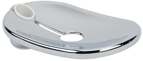Larger image of Mira Response Slide Rail Soap Dish (White & Chrome).