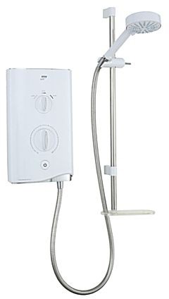 Larger image of Mira Electric Showers Mira Sport Thermostatic 9.0kW in white & chrome.