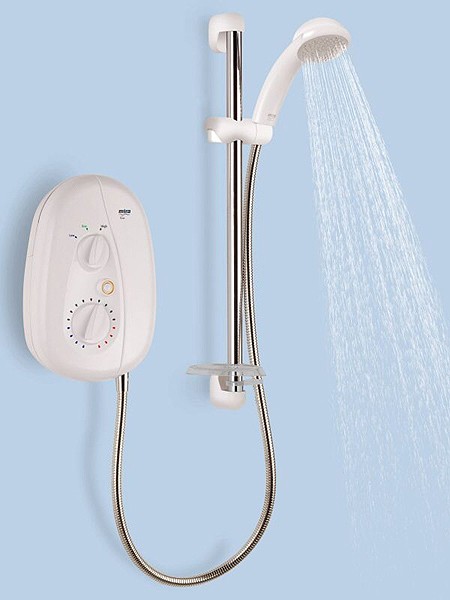 Larger image of Mira Vie 10.8kW Electric Shower In White & Chrome.