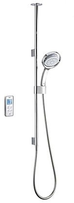 Larger image of Mira Vision Ceiling Fed Digital Shower (Pumped, White & Chrome).