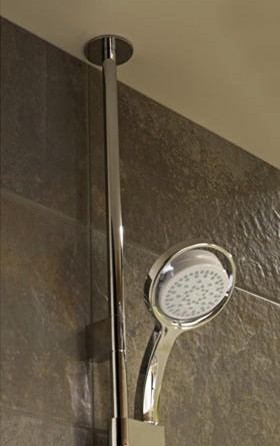 Example image of Mira Vision Ceiling Fed Digital Shower (Pumped, White & Chrome).