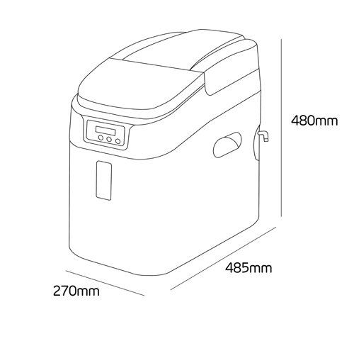 Technical image of Monarch Water Mini Aqua Water Softener (1 - 4 people, 28mm).