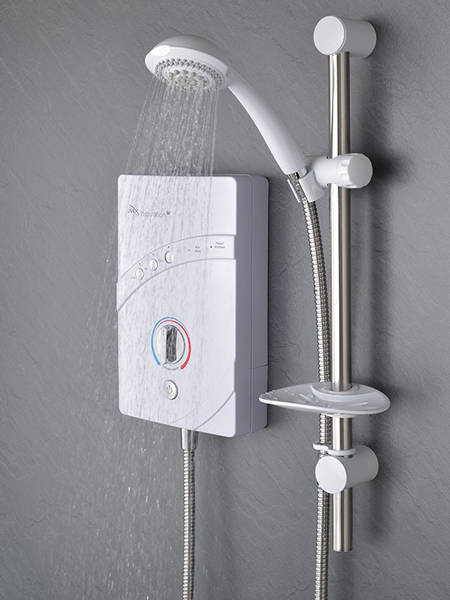 Larger image of MX Showers InspiratIon QI Electric Shower (8.5kW, White & Chrome).
