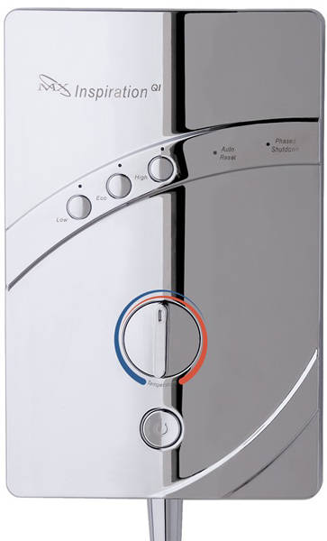 Example image of MX Showers InspiratIon QI Electric Shower (8.5kW, Chrome).