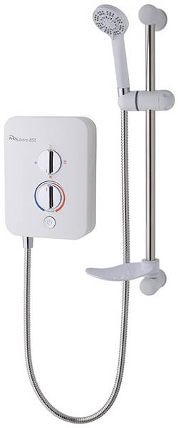 Example image of MX Showers Intro 850 Electric Shower (8.5kW, White & Chrome).