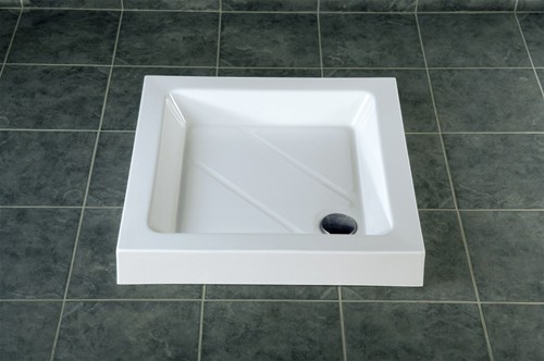 Example image of MX Trays Stone Resin Square Shower Tray. 760x760x110mm.