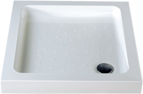 Larger image of MX Trays Acrylic Capped Square Shower Tray. 760x760x80mm.