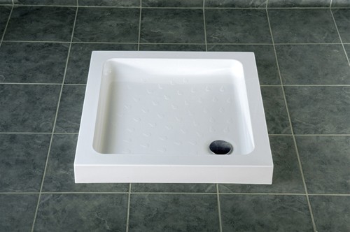 Example image of MX Trays Acrylic Capped Square Shower Tray. 760x760x80mm.