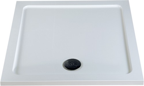 Larger image of MX Trays Acrylic Capped Low Profile Square Shower Tray. 760x760x40mm.