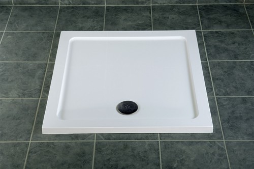 Example image of MX Trays Acrylic Capped Low Profile Square Shower Tray. 760x760x40mm.