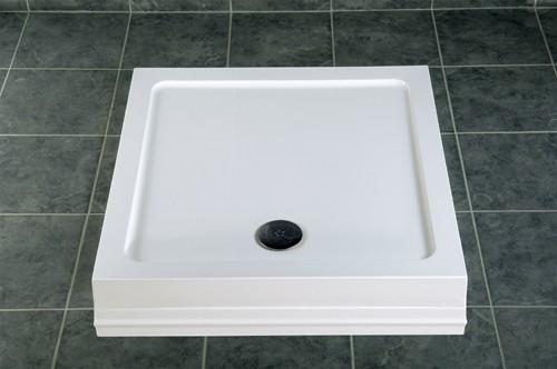Example image of MX Trays Easy Plumb Low Profile Square Shower Tray. 760x760x40mm.