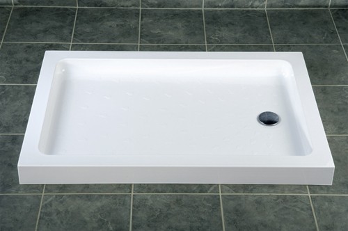 Example image of MX Trays Acrylic Capped Rectangular Shower Tray. 1200x760x80mm.