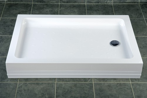 Example image of MX Trays Acrylic Capped Rectangular Shower Tray. Easy Plumb. 1200x760mm.